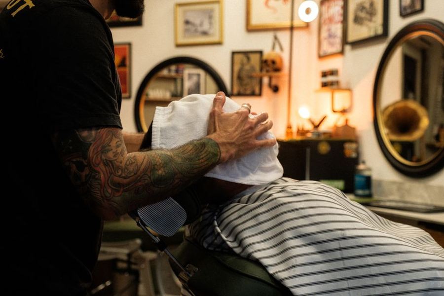 Hot towel shave